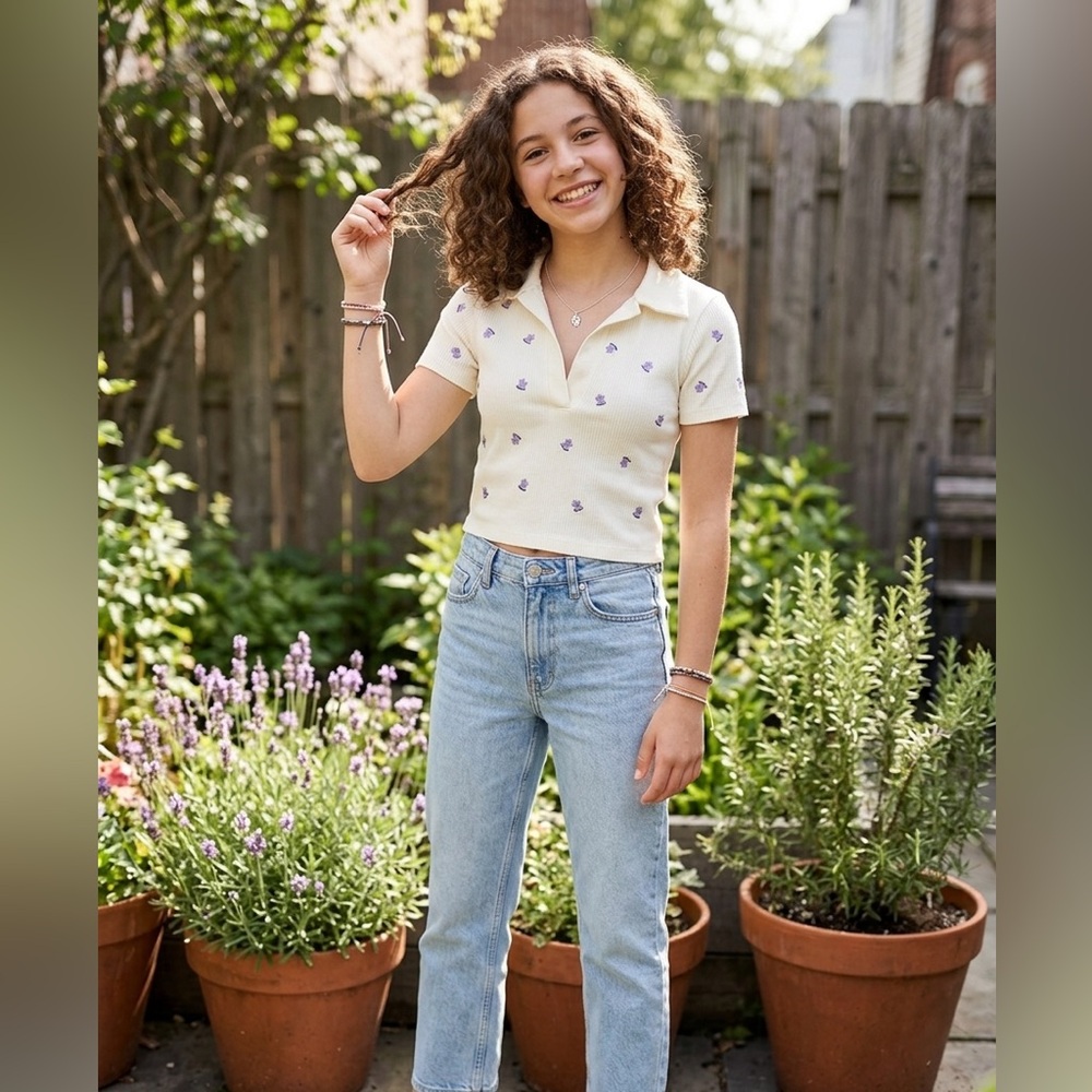 Zara Light Blue High-Rise Straight Jeans